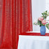 2—8FT-2PCS Red Sequin Backdrop Curtains Panels, Photography Backdrop Glitter Curtains Fabric Background for Christmas Wedding Party Decor