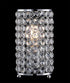 1 Light K9 Crystal Table lamp with Polished Nickel Finish,Modern and Concise Fixture with Polyhedral,Opal Crystal Shade for Bar, Dining Room, Corridor,Living Room(Include a 10W CFL Bulb)