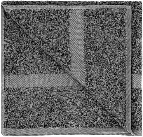 White Classic Luxury Hand Towels | Cotton Hotel spa Bathroom Towel | 16x30 | 6 Pack | 3-Grey /3-White