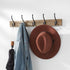 Amazon Basics Wall-Mounted Farmhouse Coat Rack, 5 Standard Hooks, Barnwood
