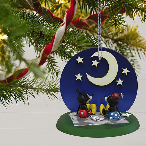 Hallmark Keepsake Christmas Ornament 2020, Disney Mickey Mouse and Minnie Mouse Starry-Eyed Sweethearts