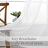 Randall White Linen Sheer Curtain Panel Sets of 2 with Rod Pocket Open Weave Faux Linen Window Treament for Living Room Bedroom Farmhouse, 54x63 Inch, Snow White