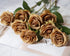 DuHouse 10pcs Fake Roses Artificial Silk Flowers Faux Rose Flower Long Stems Bouquet for Arrangement Wedding Centerpiece Party Home Kitchen Decor (Coffee)