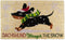 DII Christmas Pun Holiday Pet Natural Coir Doormat, 18x30, Dachshund Through The Snow