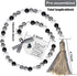 2ooya 40inch Black&White Plaid Wood Bead Garland with Tassel Rustic Farmhouse Tiered Tray Decorations Country Rustic Wall Hanging Decor Natural Wood Bead Decoration for Home Winter Christmas