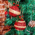 MCEAST 12 Styles Christmas Ball Ornaments Buffalo Plaid Christmas Tree Baubles Rustic Hanging Ornaments with Snowflake Pine Cones and Berries for Christmas Holiday Party Decoration