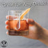 Etched Monogram 10.25oz Rocks Old Fashioned Lowball Glass for Whiskey Scotch Bourbon (Letter J)