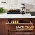 TINAMO Kcup Coffee Pods Holder Steel | Kpod Coffee Pods Holder Compatible with 35 K-cup | Kpod Coffee Pod Organizer | Black Steel Kcup Holder 35 | Countertop or in Drawer Storage (5x7)