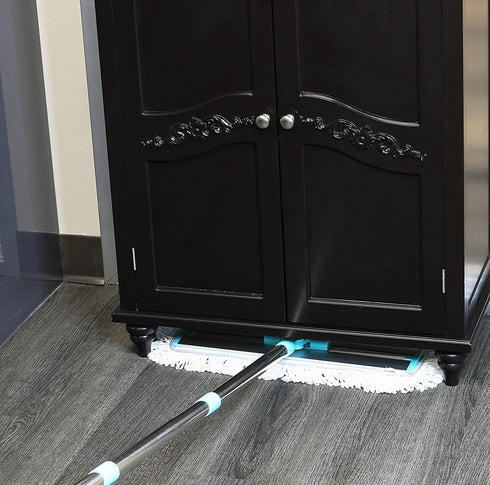 Simple Houseware 18-Inch Extra Wide Extendable Handle Microfiber Hardwood Floor Cleaning Mop (Includes 3 Mop Pads)
