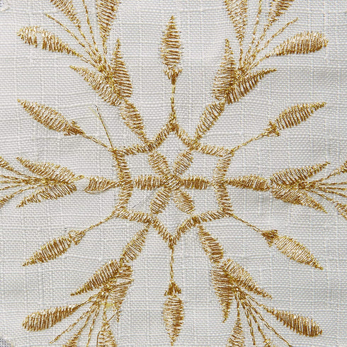 DII Embroidered Christmas Tabletop Collection, Table Runner, 14x54, Snowflake