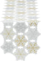 DII Embroidered Christmas Tabletop Collection, Table Runner, 14x54, Snowflake