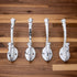 Vintage Cast Iron Wall Hooks (Antique White Finish, Set of 4) - Rustic, Farmhouse, Shabby Chic, French Country Coat Hooks | Great for Coats, Bags, Towels, Hats | Heritage Select