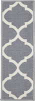 Ottomanson Ottohome Collection Trellis Design Rubberback Stair Tread, 8.5" X 26", Grey, 7 Pack