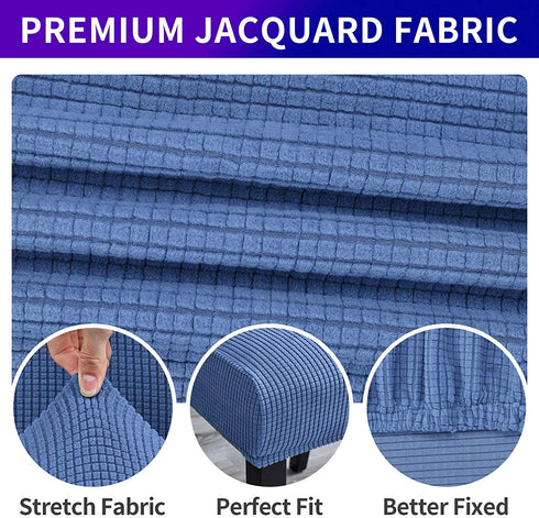 Howhic Stretch Chair Covers for Dining Room Set of 4, Removable Washable Dining Room Chair Covers, Dining Chair Slipcovers Seat Protector, Great for Home and Banquet Decor (Periwinkle Blue, 4 Pack)