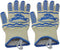 932°F Extreme Heat Resistant BBQ Oven Safety Gloves - EN407 Certified, Thick but Light Weight for Kitchen Potholder and Outdoors-1 Pair (2 Pieces Set) (White)