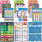 HOMIEVAR Math Chart for Elementary School 16x11 Inch Educational Math Poster for 1st 2nd 3rd Grade Kids Classroom Decoration Learning Multiplication Division Addition Time Table Poster Pack of 12