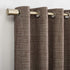 Sun Zero - 56585 Brooks Burlap Weave Thermal Extreme 100% Blackout Grommet Curtain Panel, 52" x 84", Deep Red/Linen