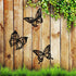 3 Pieces Butterfly Metal Wall Decor Black Butterfly Metal Wall Art Nature Butterfly Hanging Wall Decor for Modern Farmhouse Rustic Home Office Living Room Bathroom Bedroom Indoor Outdoor Decor