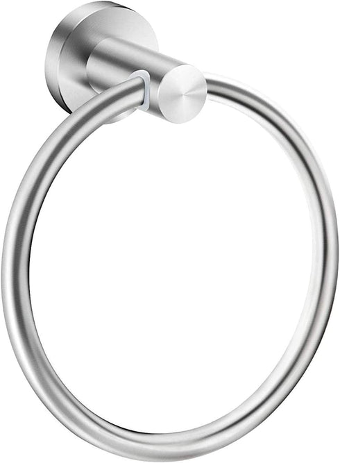 Marmolux Acc - Brushed Stainless Steel Towel Ring | Modern Hand Towel Holder for Bathroom Wall | SUS304 Stainless Steel Bathroom Towel Ring Hardware Set.