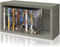 Way Basics Media Storage Rack Shelf Organizer Holds 30 PS5 Games, DVDs, Blu-Rays (Tool-Free Assembly and Uniquely Crafted from Sustainable Non Toxic zBoard Paperboard), Grey