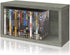 Way Basics Media Storage Rack Shelf Organizer Holds 30 PS5 Games, DVDs, Blu-Rays (Tool-Free Assembly and Uniquely Crafted from Sustainable Non Toxic zBoard Paperboard), Grey