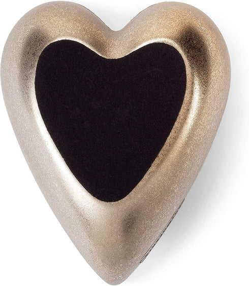 DEMDACO Always and Forever Silver Tone 4 x 3 Resin Stone Art Heart Keeper Figurine