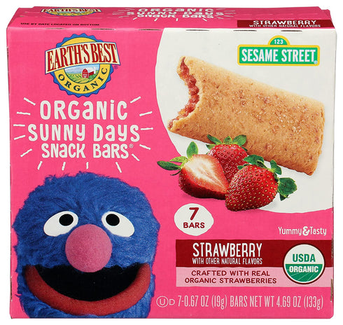 Earth's Best Organic Sunny Days Snack Bars, Strawberry, 8 Count