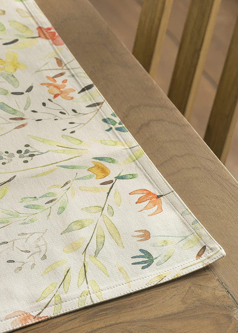 Maison d' Hermine Colmar 100% Cotton Set of 4 Easter Placemats for Dining Table | Kitchen | Wedding | Everyday Use | Dinner Parties | Spring/Summer (13 Inch by 19 Inch)