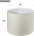 Wellmet 13"x13"x10" Assembly Required Lampshade for Table Lamp ,Bedside Lamp,Floor Lamp,Fabric Drum Lampshade Classic Modern Style,Spider Fitter,Linen