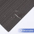 Woven Vinyl Table Runner and Placemats Set of 6 for Kitchen Dining Table Wipe Clean Washable PVC Table Runner Dark Grey (1 Table Runner and 6 Placemats)