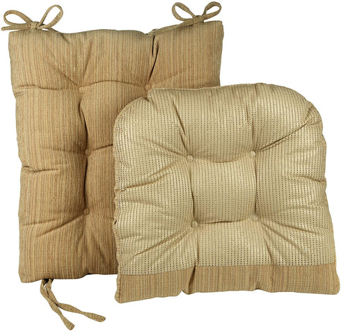 The Gripper Non-Slip Jumbo Rocking Cushions for Living, Office, Dining Room or Nursery Use, 2 Piece Set-Seat and Seatback, 17"x17" Chair Pad, 1 Count (Pack of 1), Sand