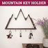 Leivo Mountain Shelf with Key Holders | Decorative Key Holder for Wall and Floating Shelf for Mountain Decor in Entryway, Kitchen, Bedroom, Nursery and Cabin | Key Hangers and Wall Jewelry Organizer