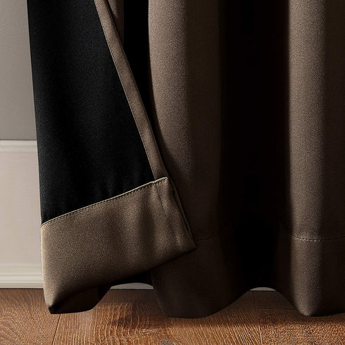 Sun Zero Oslo Theater Grade Extreme 100% Blackout Rod Pocket Curtain Panel, 52" x 84", Cocoa