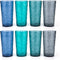 18-ounce Acrylic Hiball Glasses Plastic Tumbler, set of 8 Multicolor
