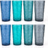 18-ounce Acrylic Hiball Glasses Plastic Tumbler, set of 8 Multicolor