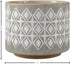 Amazon Brand Rivet Geometric Ceramic Planter Pot, 4.1"H, Grey