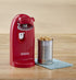 IMUSA USA Electric Can Opener with Bottle Opener and Knife Sharpener, Red