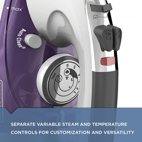 BLACK+DECKER IR1350S with Extra Large Soleplate, 13.2" x 16.3" x 7", Purple
