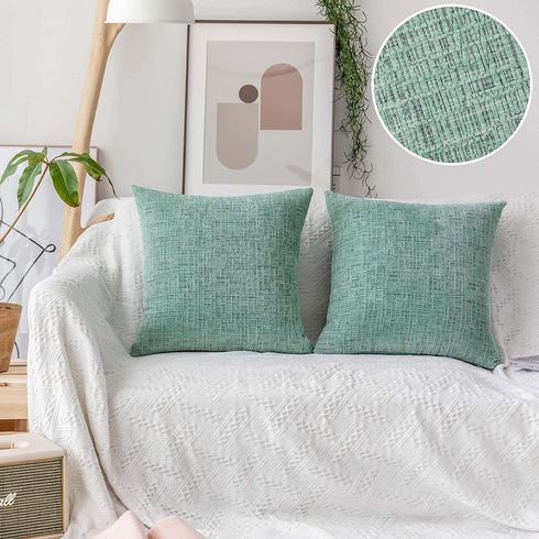 Home Brilliant Modern Decorative Throw Pillow Protectors Super Soft Chenille Plush Velvet Cushion Covers for Kids, 20x20 inches, Set of 2, Teal
