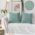 Home Brilliant Modern Decorative Throw Pillow Protectors Super Soft Chenille Plush Velvet Cushion Covers for Kids, 20x20 inches, Set of 2, Teal