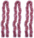 iPEGTOP 19.7 Ft Christmas Tinsel Garlands, Metallic Streamers Xmas Tree Decor Wedding Birthday New Years Eve Xmas Party Hanging Ornaments Decorations Party Supplies, Red