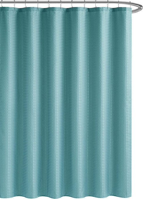 Creative Home Ideas Ombre Shower Curtain, 70 x 72, Aqua Solid