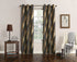 No. 918 Intersect Wave Print Casual Textured Curtain Panel, Charcoal, 48" x 84"