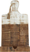 Creative Co-Op Distressed White Dipped Wood Tablet Holder