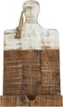 Creative Co-Op Distressed White Dipped Wood Tablet Holder