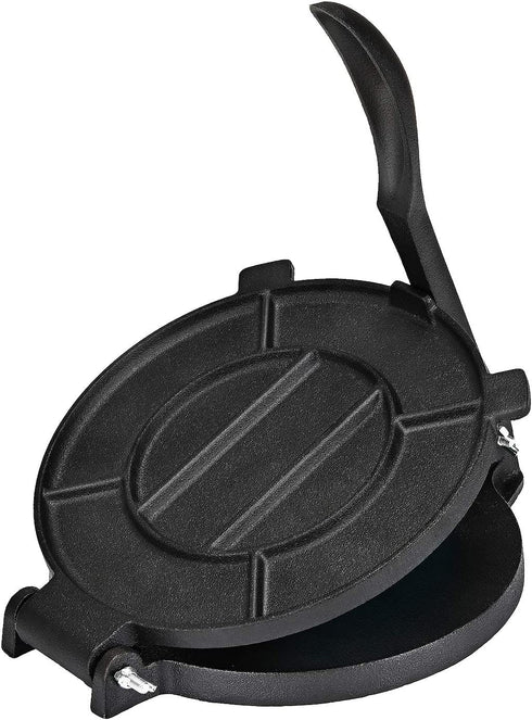 Bioexcel 8-Inch Premium Grade Cast Iron Tortilla Press tortillas Maker with Handle, Black