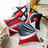 Emvency Set of 4 Throw Pillow Covers Modern Abstract Red Stripes Gray Black White Acrylic Bold Grey Decorative Pillow Cases Home Decor Square 18x18 Inches Pillowcases