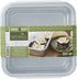 Nordic Ware Natural Aluminum Commercial Square Cake Pan with Lid, Exterior 9.88 x 9.88 Inches