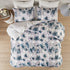 Inspire by INTELLIGENT DESIGN Reversible 100% Cotton Sateen Duvet - Breathable Comforter Cover, Modern All Season Bedding Set with Sham (Insert Excluded), Mercy, Floral Tiles Full/Queen(90"x90")