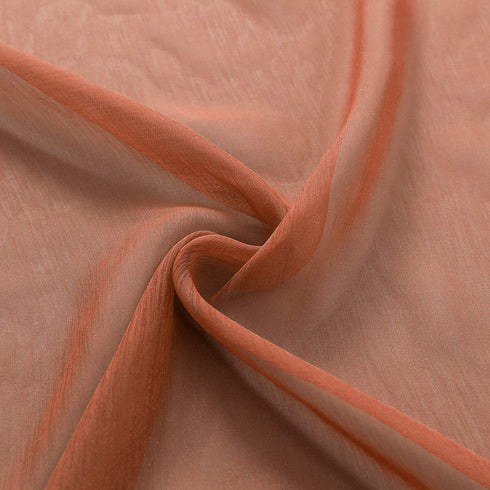 Terracotta Curtains 84 Inch Length for Living Room 2 Panel Sets Rod Pocket Sheer Curtains for Living Room Rust Burnt Orange Red